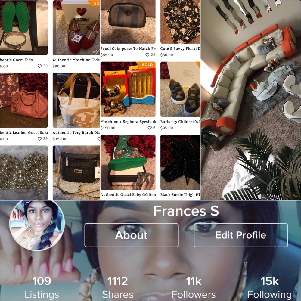 Authentic Gucci/Fendi bags & brand name attire!